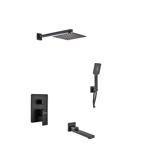 Встроенная душевая система Haiba Kubus 009 (Inner) Black HB3949