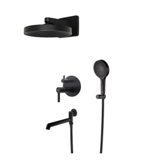 Встраиваемая душевая система Koer KB-66029-05, 3 функции, Черный матовый (KR5492)