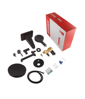 Встраиваемая душевая система Koer KB-66029-05, 3 функции, Черный матовый (KR5492)