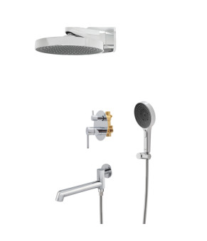 Встроенная душевая система Koer KB-66029-01 3 функции, хром (KR5483)