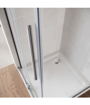 Душевая дверь в нишу Koer SR SD07 Walk-In 120x200 см, стекло Easy Clean 8мм, Хром (KR5773)