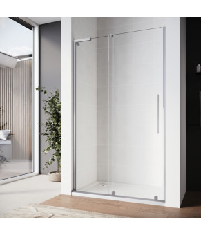Душевая дверь в нишу Koer SR SD07 Walk-In 120x200 см, прозрачное стекло Easy Clean 8мм, Хром (KR5686)