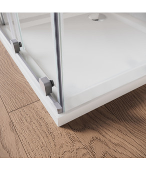 Душевая дверь в нишу Koer SR SD07 Walk-In 120x200 см, прозрачное стекло Easy Clean 8мм, Хром (KR5686)