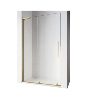 Двери в нишу Koer SR SD07-120x200-R-TR-12, прозрачное стекло, Easy Clean 8мм, Матовое золото (KR5774)