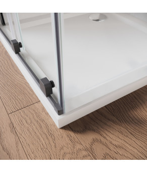 Дверь в нишу Koer SR SD07 120x200см прозрачное стекло Easy Clean 8мм Графит (KR5688)