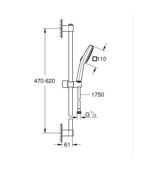 Душевой гарнитур Grohe Tempesta Cube 2 режима 110 (267482433)