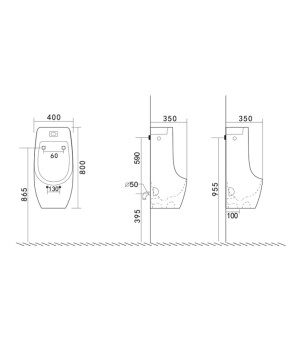 Писсуар подвесной Mixxus Premium BEVEL-1001 с ИК-датчиком (MP6661)