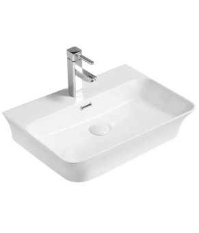 Умывальник накладной керамический Mixxus Premium Bevel-0202 с переливом 560x415x125mm (MP6481)