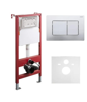 Инсталляция для унитаза Koer KT-0502-01 с панелью смыва KT-0602-01 Хром + звукоизоляция (KR5171)