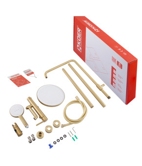 Душевая колонна Koer KB-56029-12 3 функции, матовое золото (KR5503)