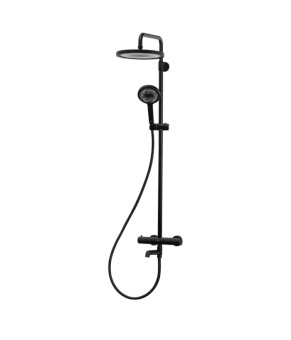Душевая колонна Koer KB-57029-05 с термостатическим смесителем, черный матовый (KR5491)