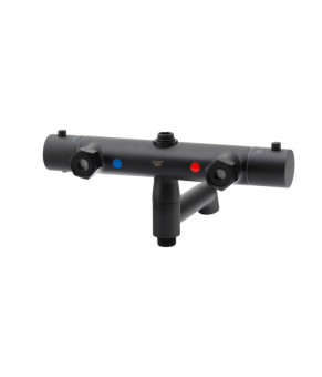 Душевая колонна Koer KB-57029-05 с термостатическим смесителем, черный матовый (KR5491)