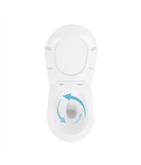 Унитаз подвесной Qtap Robin Ultra Quiet безободковый с сиденьем Soft-close 520x365x365 мм WHITE (QT13332381AW)