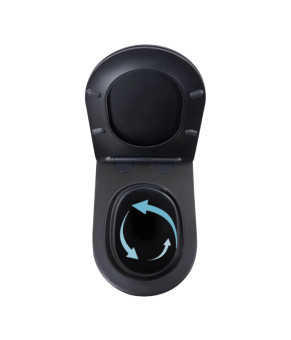 Унитаз подвесной Qtap Scorpio Ultra Quiet безободковый с сиденьем Soft-close MATT BLACK (QT14332380AMB)