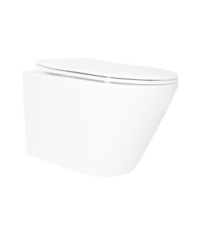 Унитаз подвесной Qtap Swan безободковый Slim Soft-close White (QT16335180W)