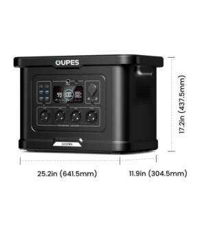 Портативная зарядная станция OUPES Exodus 2400 LiFePO4 2,23кВт/г 12VDC, PV800Вт MPPT
