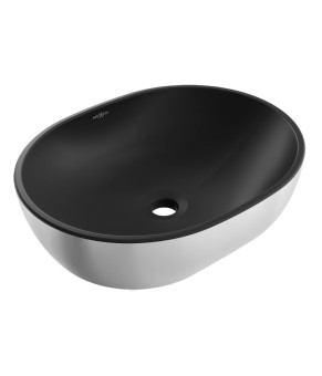 Умывальник (раковина) MEXEN VIKI SILVER BLACK MATT накладной * (MEX-21054874)