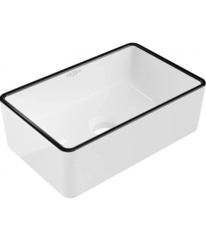 Умывальник (раковина) MEXEN NADIA 36 WHITE BLACK EDGE накладной * (MEX-21613607)