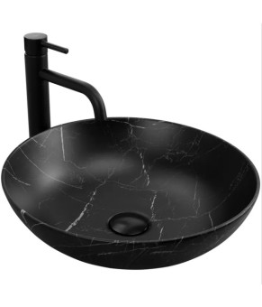 Умывальник (раковина) REA FIBO BLACK MATT накладной (REA-U3301)