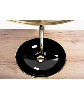 Умывальник (раковина) REA SOFIA BRUSHED GOLD BLACK накладной * (REA-U3310)