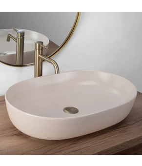 Умывальник (раковина) REA CLEO 61 BEIGE MATT бежевый накладной  (REA-U9655)