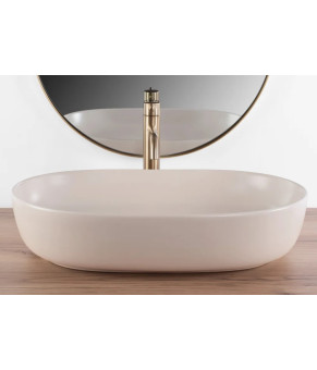 Умывальник (раковина) REA CLEO 61 BEIGE MATT бежевый накладной  (REA-U9655)