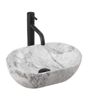 Умывальник (раковина) REA  AMELIA MINI STONE MATT накладной  (REA-U9109)