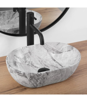 Умывальник (раковина) REA  AMELIA MINI STONE MATT накладной  (REA-U9109)
