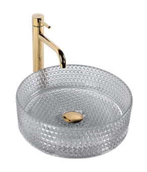 Умывальник (раковина) REA CRISTAL 35 LIGHT GREY накладной  (REA-U9615)