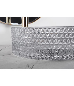 Умывальник (раковина) REA CRISTAL 35 LIGHT GREY накладной  (REA-U9615)
