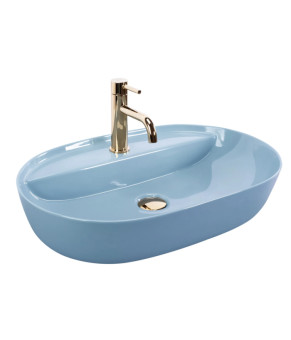 Умывальник (раковина) REA AURA 61 BLUE SHINY накладной  (REA-U6618)