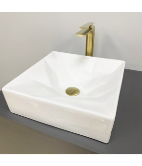 Умывальник (раковина) VBI TROIA WHITE GLOSSY накладной  (VBI-016400)