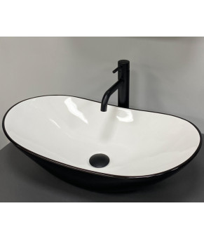 Умывальник (раковина) VBI TURIN BLACK WHITE накладной (VBI-011513)