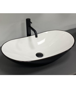 Умывальник (раковина) VBI TURIN BLACK WHITE накладной (VBI-011513)