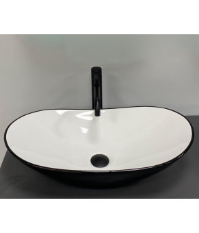 Умывальник (раковина) VBI TURIN BLACK WHITE накладной (VBI-011513)