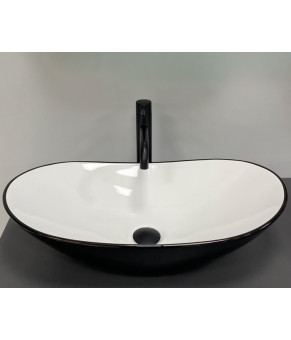 Умывальник (раковина) VBI TURIN BLACK WHITE накладной (VBI-011513)