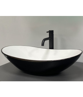 Умывальник (раковина) VBI TURIN BLACK WHITE накладной (VBI-011513)