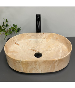 Умывальник (раковина) VBI VERONA 50 TRAVERTINE GLOSSY накладной (VBI-011326)