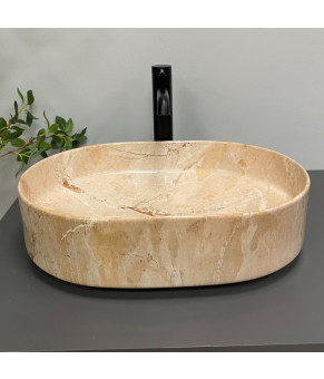 Умывальник (раковина) VBI VERONA 50 TRAVERTINE GLOSSY накладной (VBI-011326)