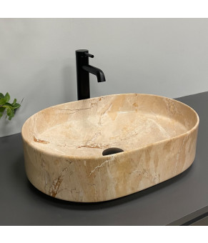 Умывальник (раковина) VBI VERONA 50 TRAVERTINE GLOSSY накладной (VBI-011326)