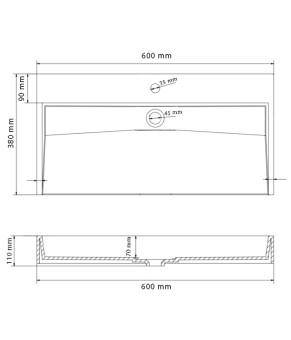 Умывальник (раковина) VBI VIESTE 60 GREY MATT накладной  (VBI-016800)