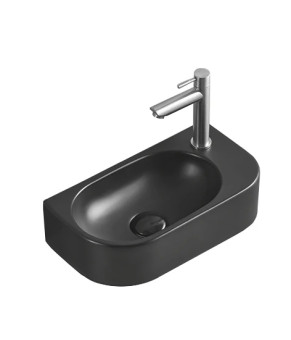 Умывальник (раковина) MEXEN VIERA 40 BLACK MATT левый накладной подвесной  (MEX-21274085L)
