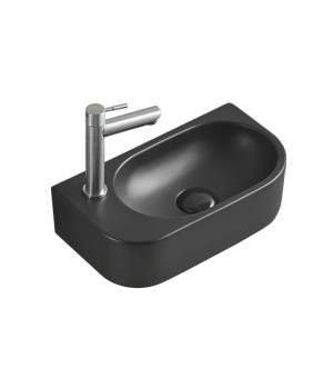Умывальник (раковина) MEXEN VIERA 40 BLACK MATT правый накладной подвесной * (MEX-21274085R)