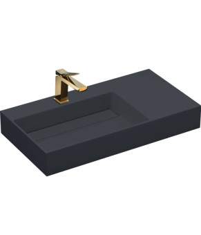 Умывальник (раковина) REA ARCHI 75 BLACK MATT накладной подвесной (REA-U4303)