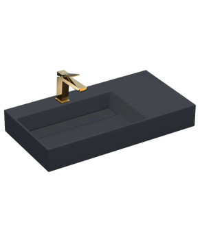 Умывальник (раковина) REA ARCHI 90 BLACK MATT накладной подвесной (REA-U4304)
