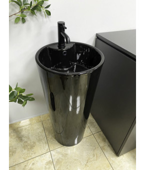 Умывальник (раковина) VBI BOLONIA BLACK GLOSSY напольный (VBI-019018)