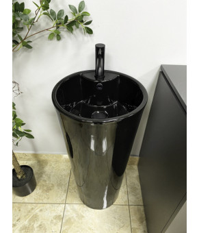 Умывальник (раковина) VBI BOLONIA BLACK GLOSSY напольный (VBI-019018)