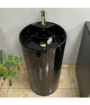 Умывальник (раковина) VBI BOLONIA M BLACK MARBLE напольный (VBI-019026)