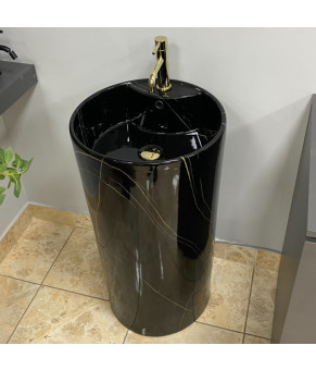 Умывальник (раковина) VBI BOLONIA M BLACK MARBLE напольный (VBI-019026)