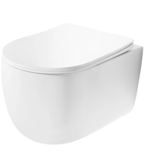 Подвесной унитаз REA EDDY N TORNADO RIMLESS WHITE белый  (REA-C6560)